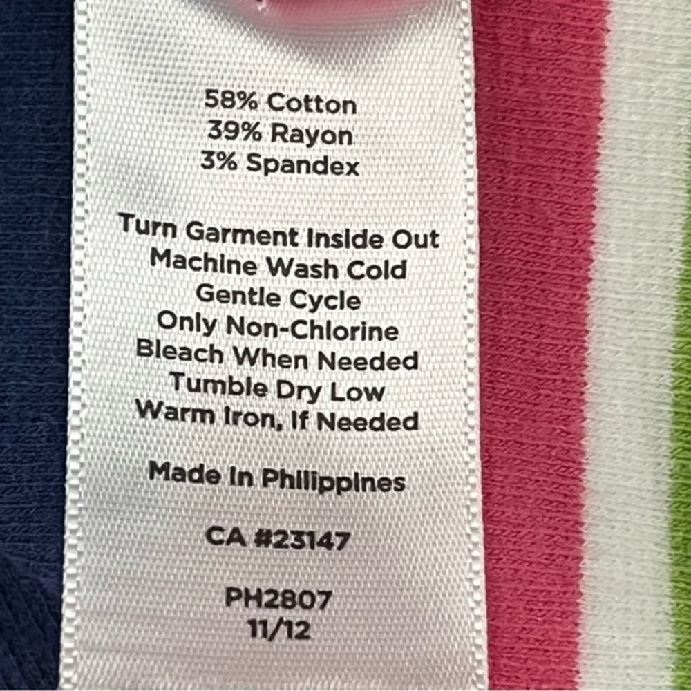 Talbots Bright Stripes Sleeveless Tank Dress Small Multicolor Resort Pool Beach - Picture 6 of 6